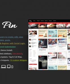 Pin = Pinterest Style / Personal Masonry Blog / Front-end Submission