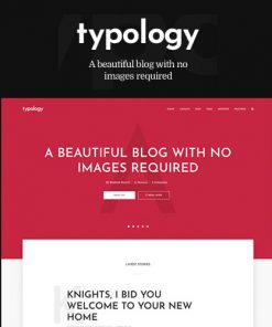 Typology – Text Based Minimal WordPress Blog Theme