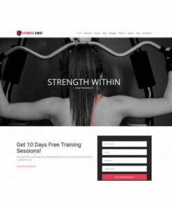 Fitness First Single Page – HTML Template