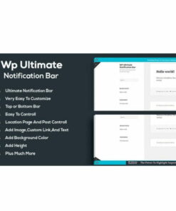 WP Ultimate Notification Bar – WordPress Plugin